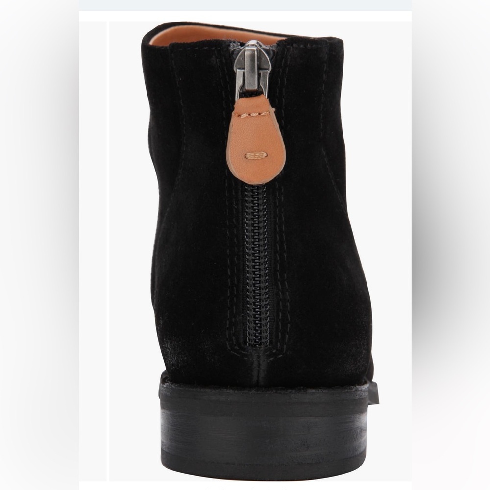 Emma Bootie Black Suede Ankle Boots - Picture 6 of 12